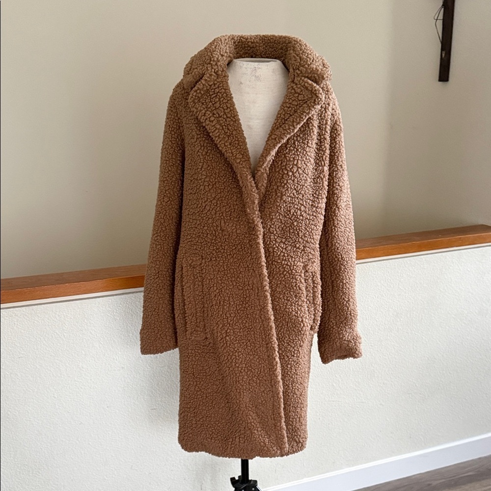 Chic Tan Teddy Coat Sherpa